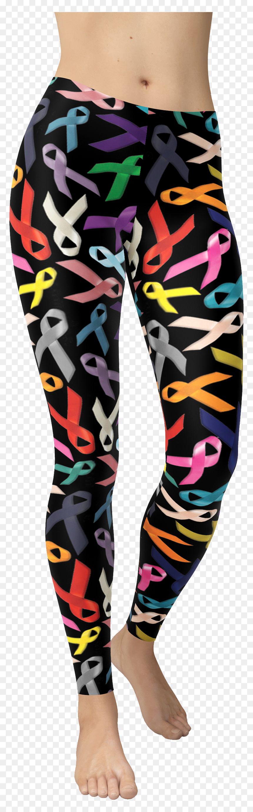 Leggings, HD Png Download - cancer ribbons png