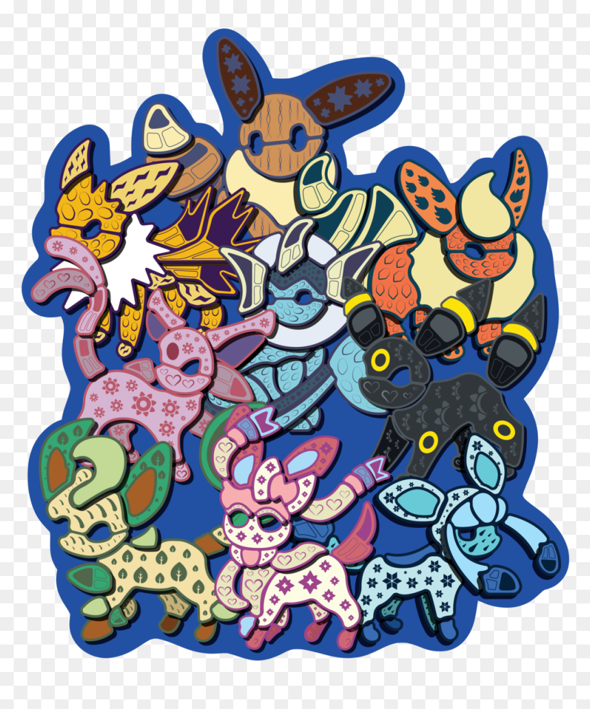 Eeveelutions - Cartoon, HD Png Download - evee png
