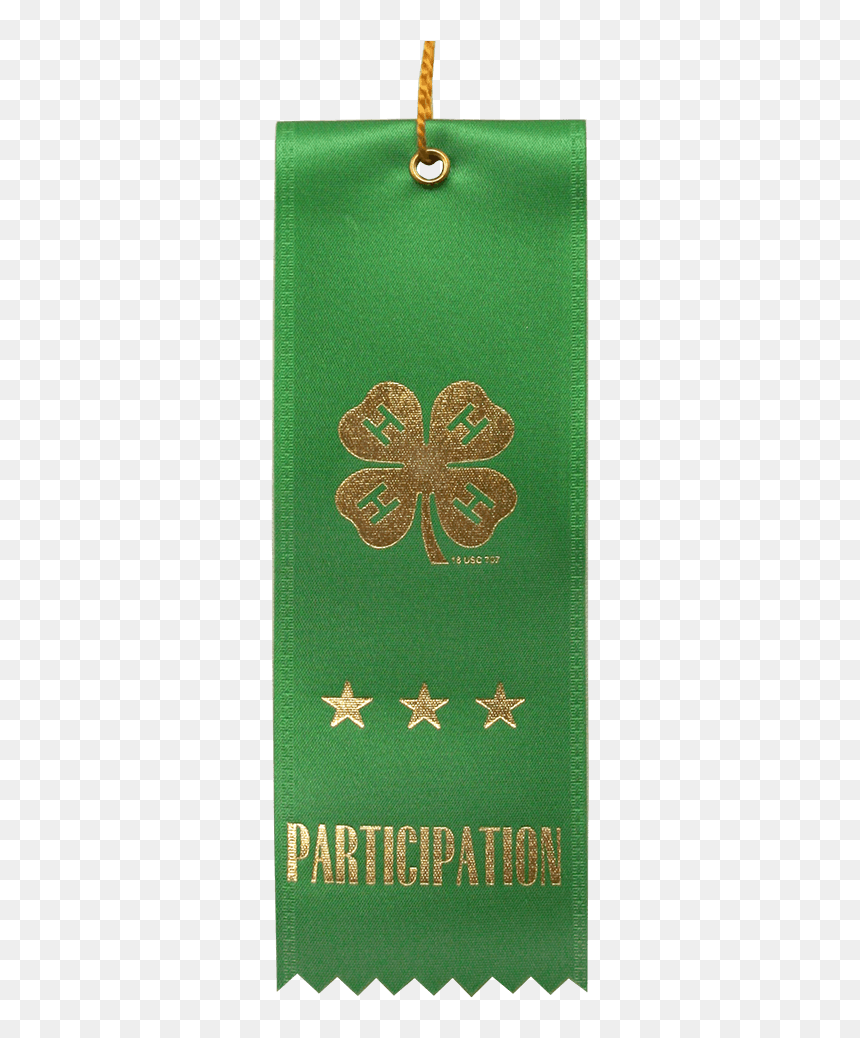 Green Participation Ribbon - Participation Ribbon For Life, HD Png Download - green christmas ribbon png