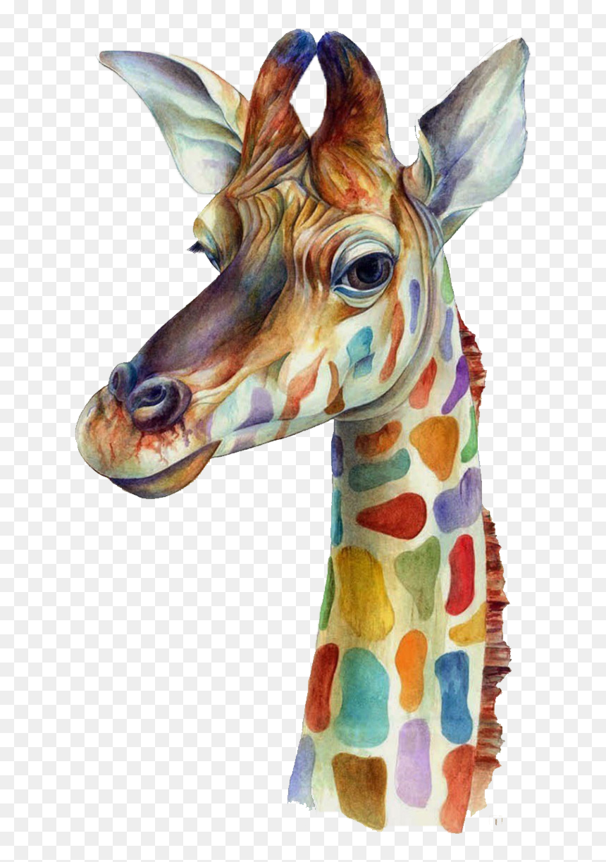Watercolor Giraffe Plus Iphone 4s Png Download Free - Clipart Giraffe, Transparent Png - iphone 4s png