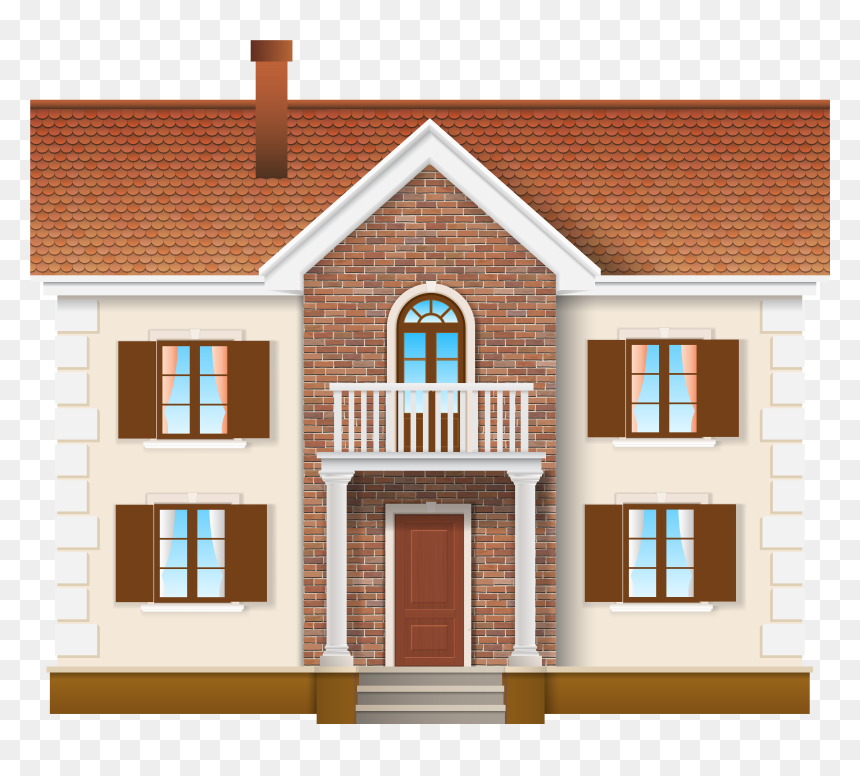 House Large Png Clip Art - Casas Con Balcones Dos Pisos, Transparent Png - home clipart png