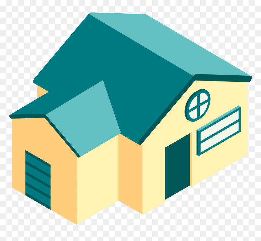 5d House Building Blue Png And Vector Image, Transparent Png - home clipart png