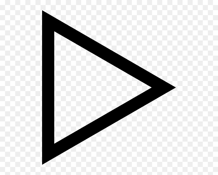Right Triangle Icon Png , Png Download - Outline Triangle Png, Transparent Png - triangle icon png