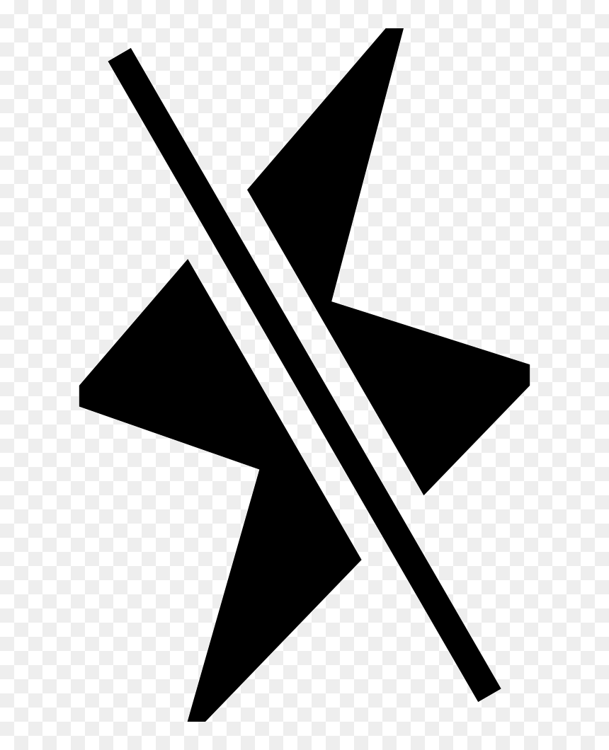 Transparent Flash Icon Png - Flash Off Icon Png, Png Download - triangle icon png