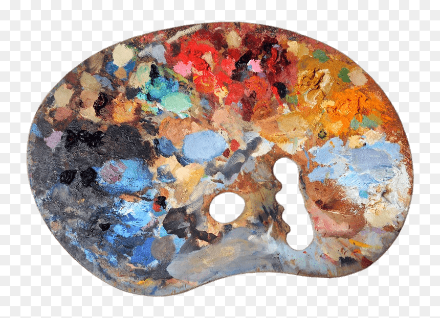 Used Artists Palette - Used Paint Palette Png, Transparent Png - palette png