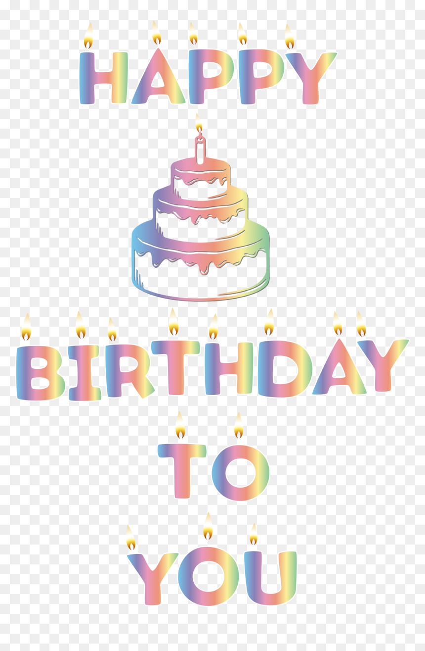Happy Birthday Cake Diagram, HD Png Download - happy birthday 3d png