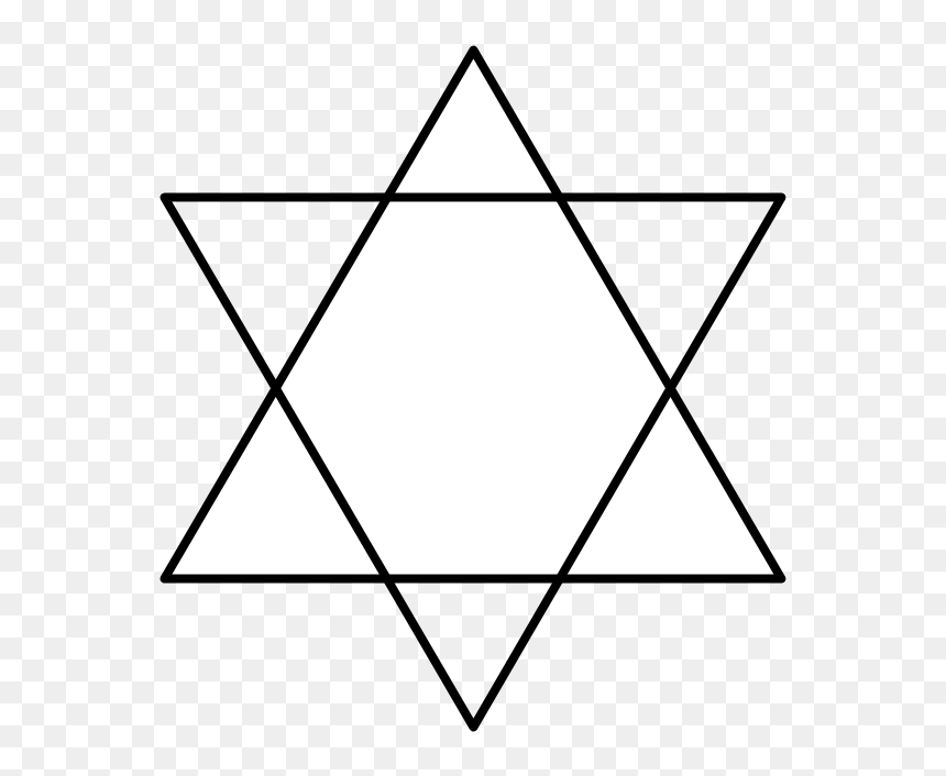 Transparent Star Of David Png - Obtuse Triangle Png White, Png Download - star line png