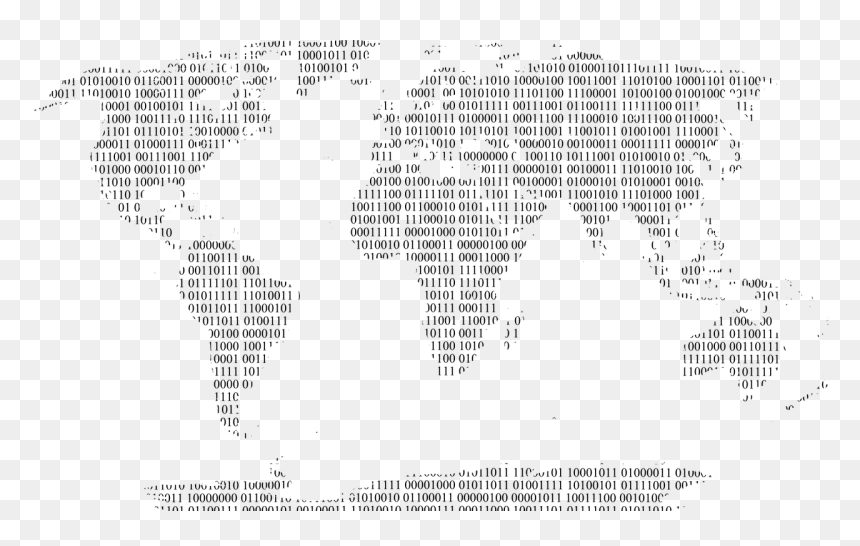 Transparent Mapamundi Png - Binary Numbers, Png Download - mapamundi png
