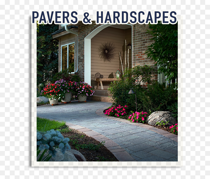 Pavers &amp - Hardscapes - Diy Front Walkway Landscaping Ideas, HD Png Download - backyard png