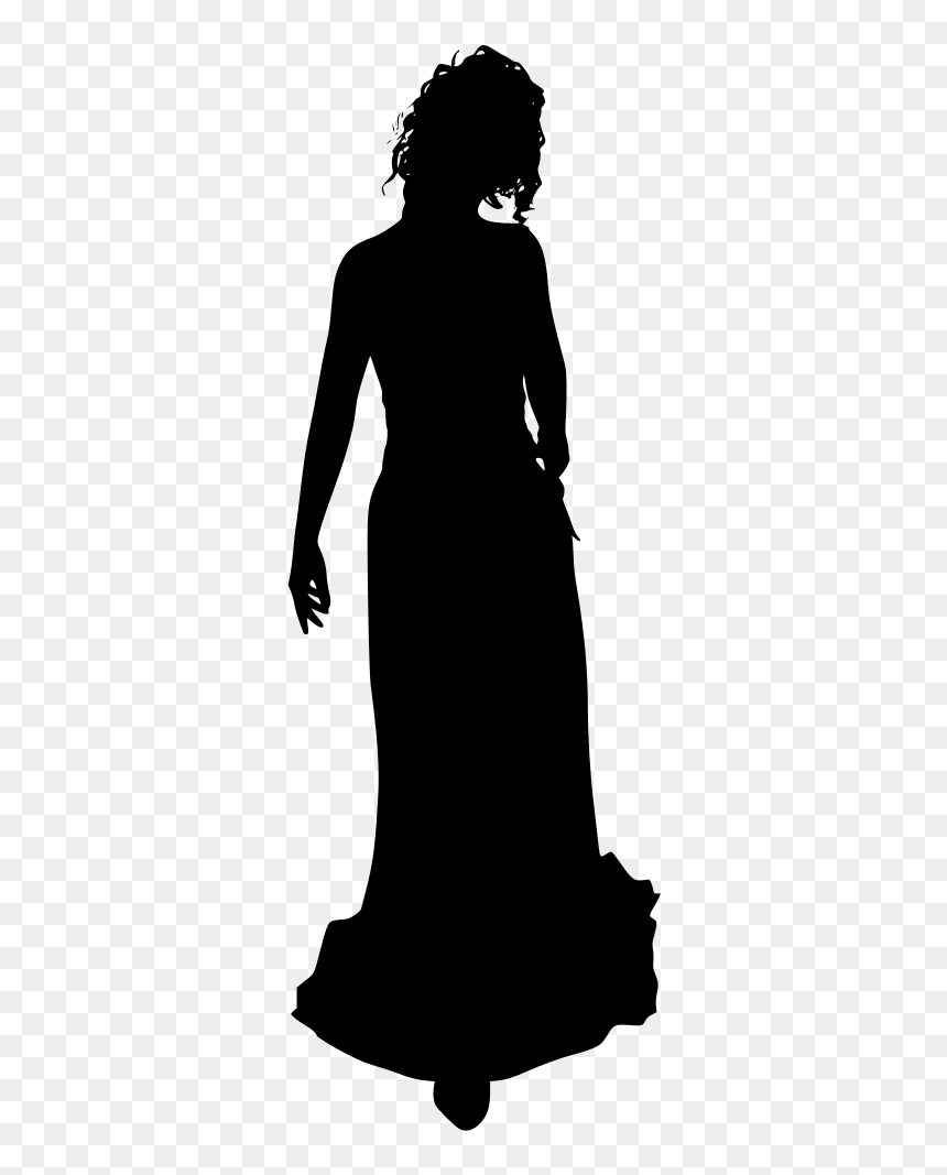 Illustration, HD Png Download - woman in dress silhouette png