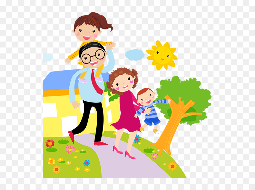 We Have The Perfect Solution - Happy Family Cartoon, HD Png Download - happy family images png