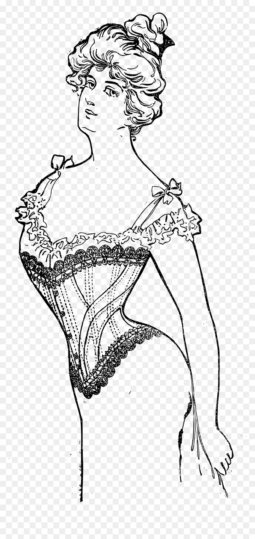 1901 Clip Arts - Corset, HD Png Download - hand click icon png
