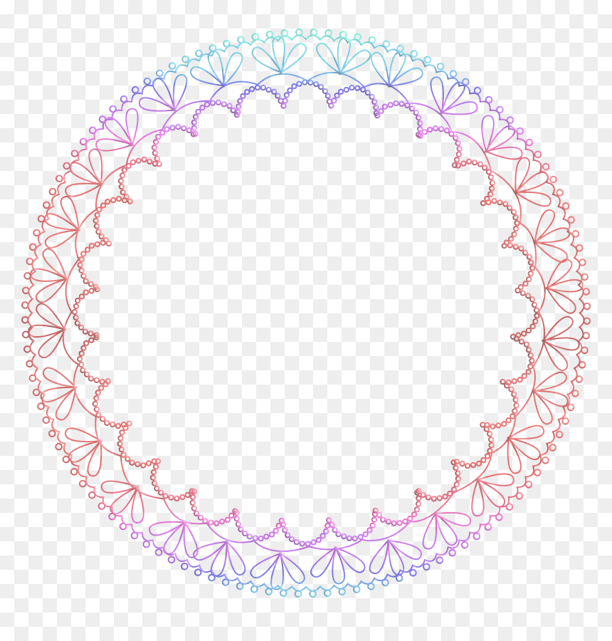 Multi-coloured Lace Frame - Illustration, HD Png Download - multi photo frames png