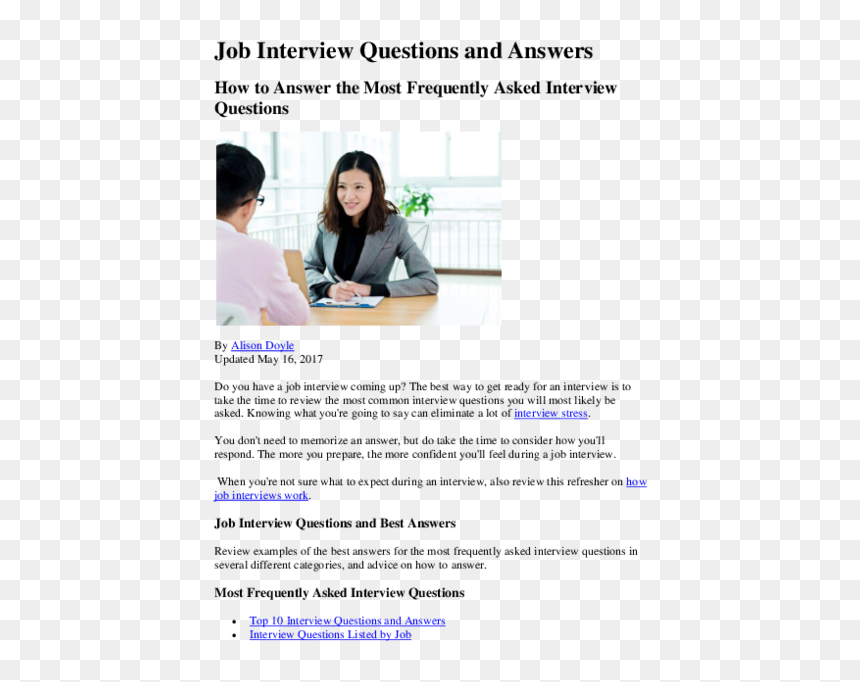 Brochure, HD Png Download - job interview png