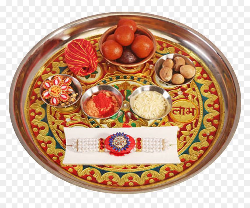 #rakhi #rakhifestival #rakshabandhan #india #festival - Rakhi With Thali And Sweets, HD Png Download - rakshabandhan png