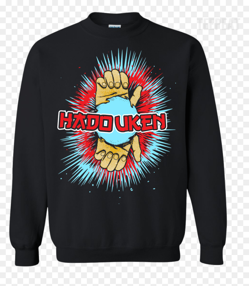 Street Fighter Hadouken Tee Apparel Teepeat - Long-sleeved T-shirt, HD Png Download - apparel png