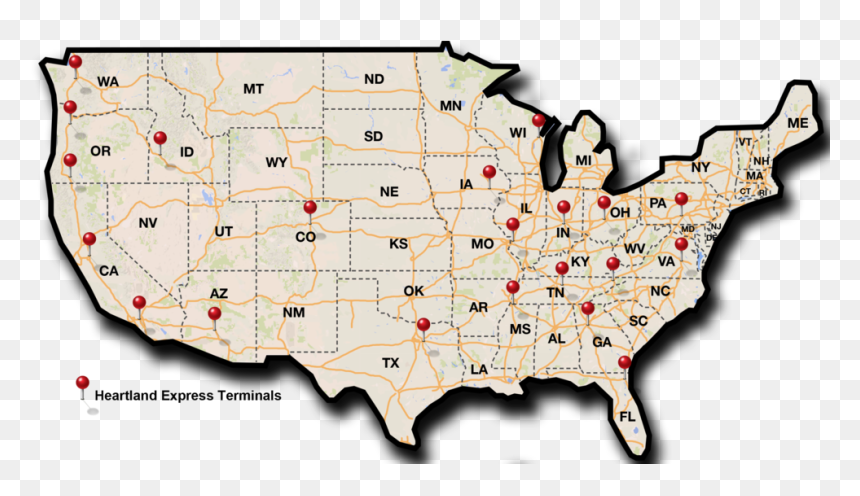 Otr 48 - Heartland Express Overview, HD Png Download - trucking png