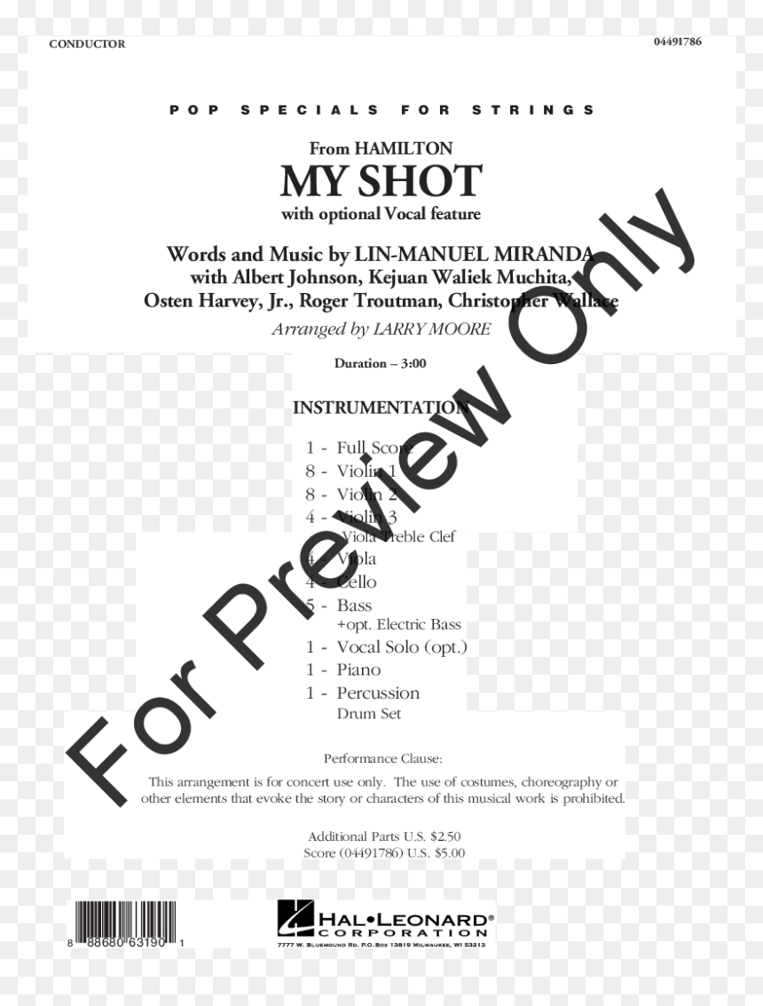 Product Thumbnail - Sheet Music, HD Png Download - lin manuel miranda png