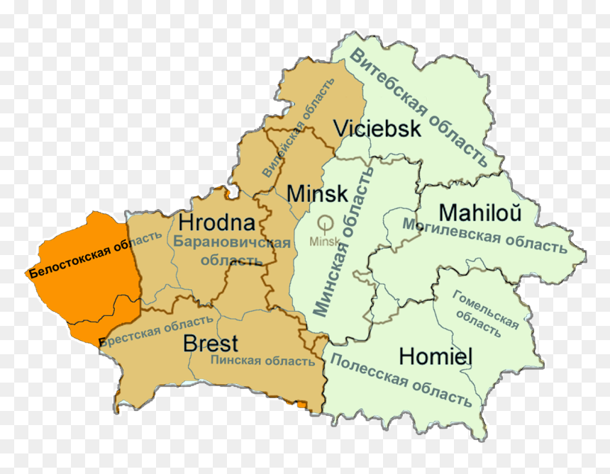 Belarus Today & Belorussian Ssr In 1940 - Historical Regions Of Belarus, HD Png Download - western border png