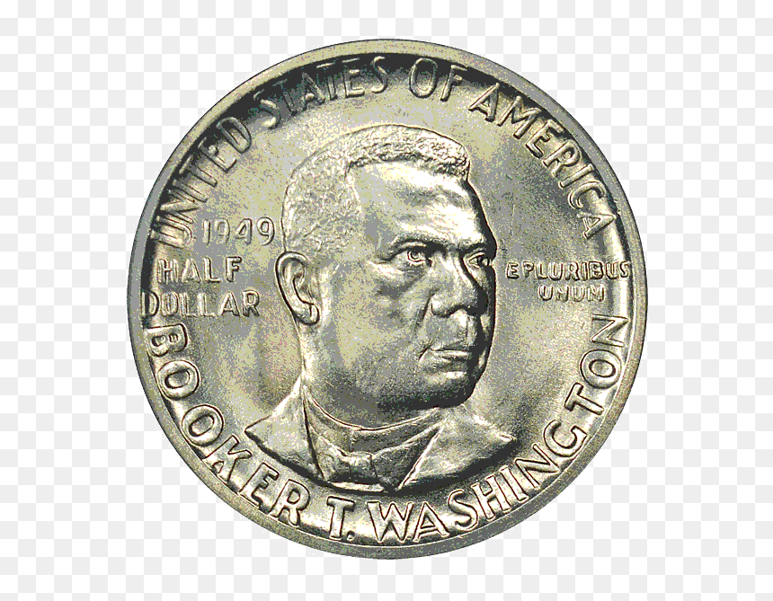 Booker T Washington Coin, Commemorative Coin, Half - Coin, HD Png Download - booker t png