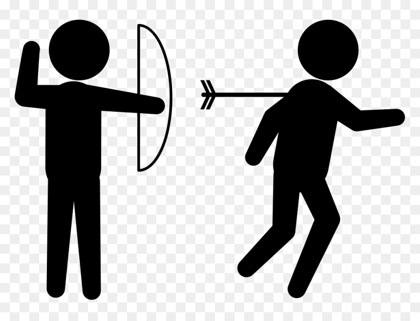 Archer Criminal Hurting A Person For His Back With - Hurting Person Silhouette, HD Png Download - person back png