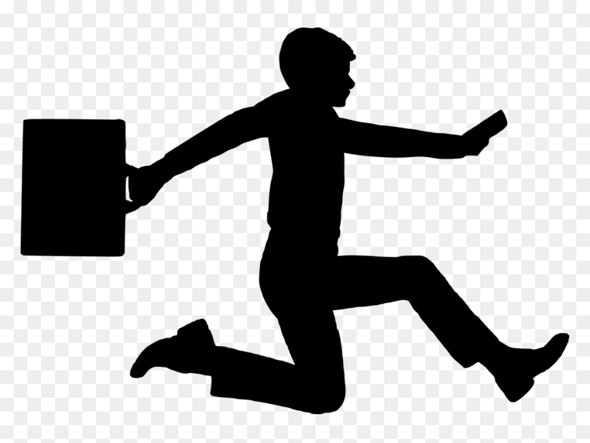 To Work, Business, Hurry Up, Man, Back To Work - Portable Network Graphics, HD Png Download - person back png