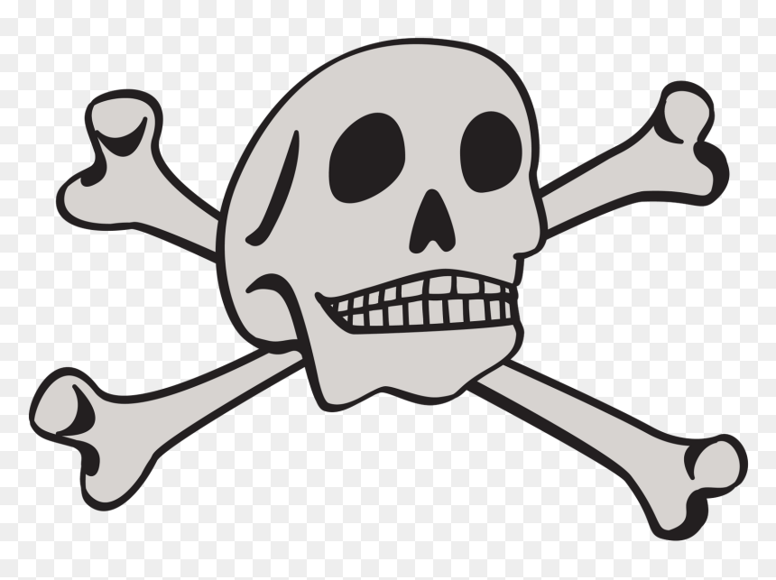Symbol Skull And Crossbones Danger Royalty Free Clip - Ballyvaughan, HD Png Download - danger sign skull png