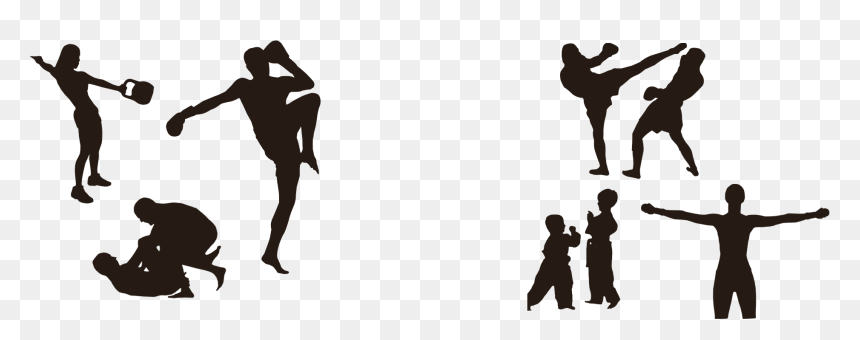 Transparent Dance Team Clipart Kick - Kickboxing Silhouette, HD Png Download - evolve png