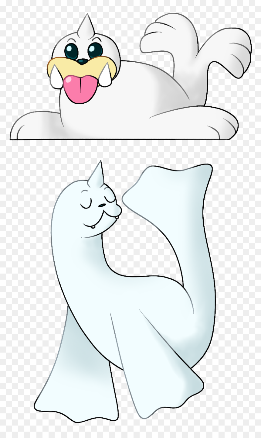 Packysart Pokemon Pkmnart Seel Dewgong Packytherobotcat - Cartoon, HD Png Download - dewgong png