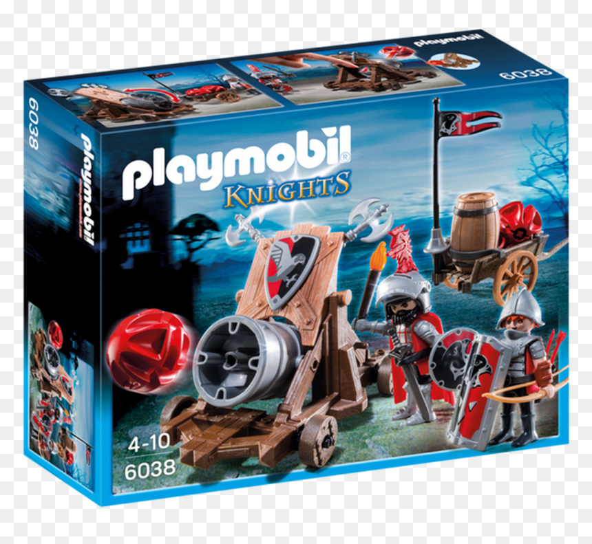 Playmobil Hawk Knight"s With Battle Cannon - 6038 Playmobil, HD Png Download - cannon ball png