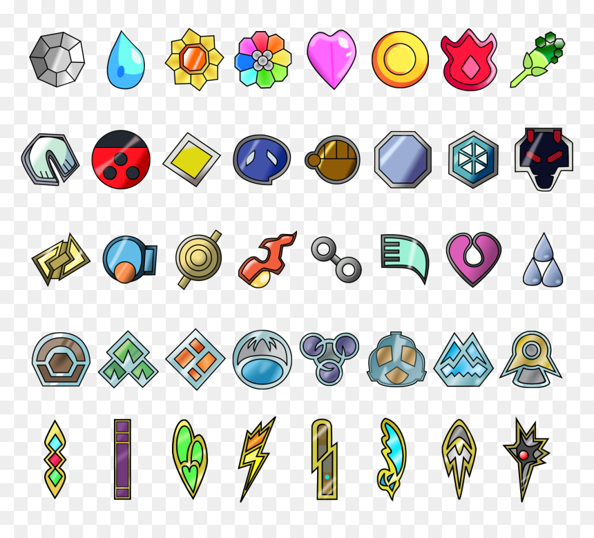 I Call Bullshit 
half Of Those Badges Don"t Even Exist, HD Png Download - kanto badges png