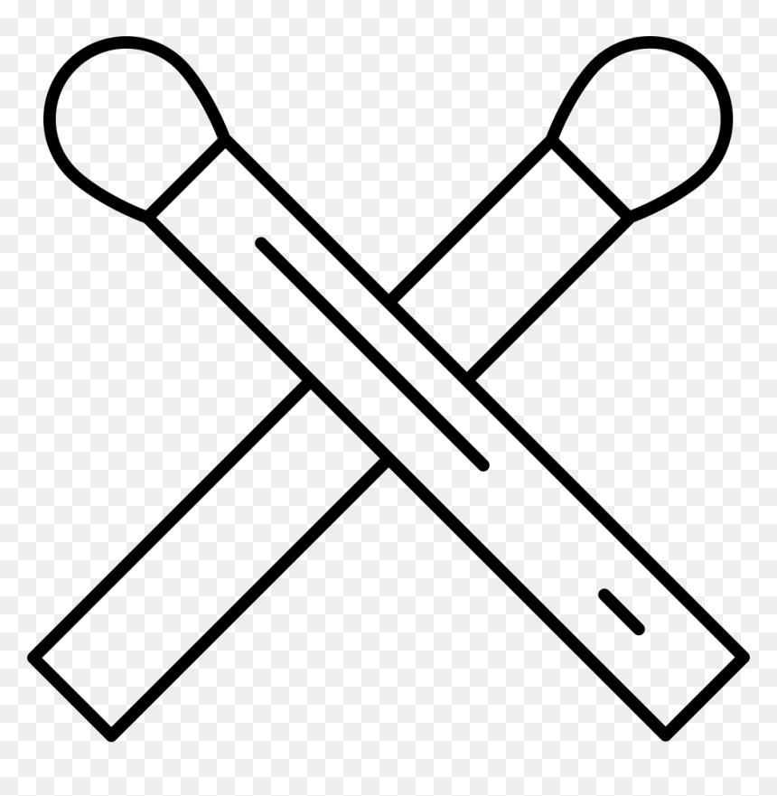 Matchstick Cross - Pencil And Paint Brush Clip Art, HD Png Download - match stick png