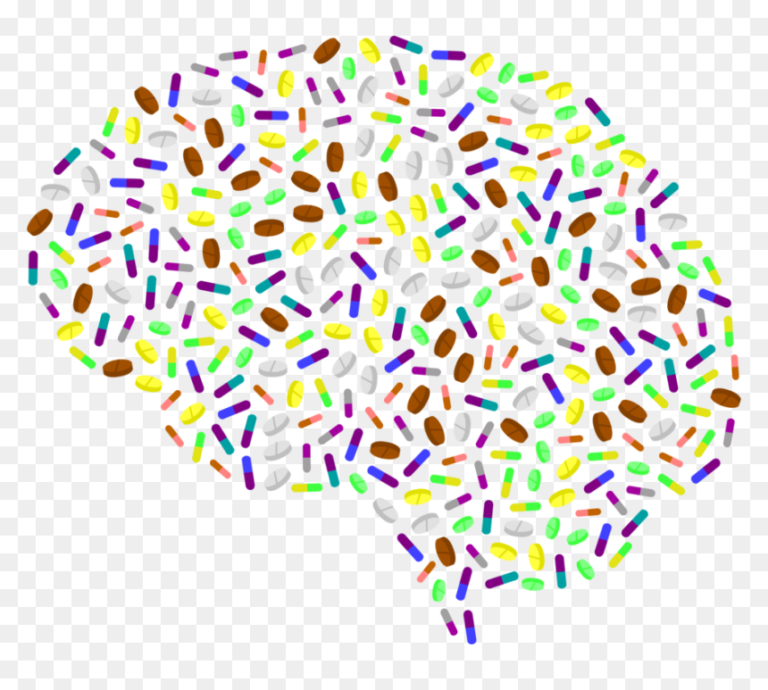 Line,brain,human Brain - Brain Pills Transparent, HD Png Download - human brain clipart png