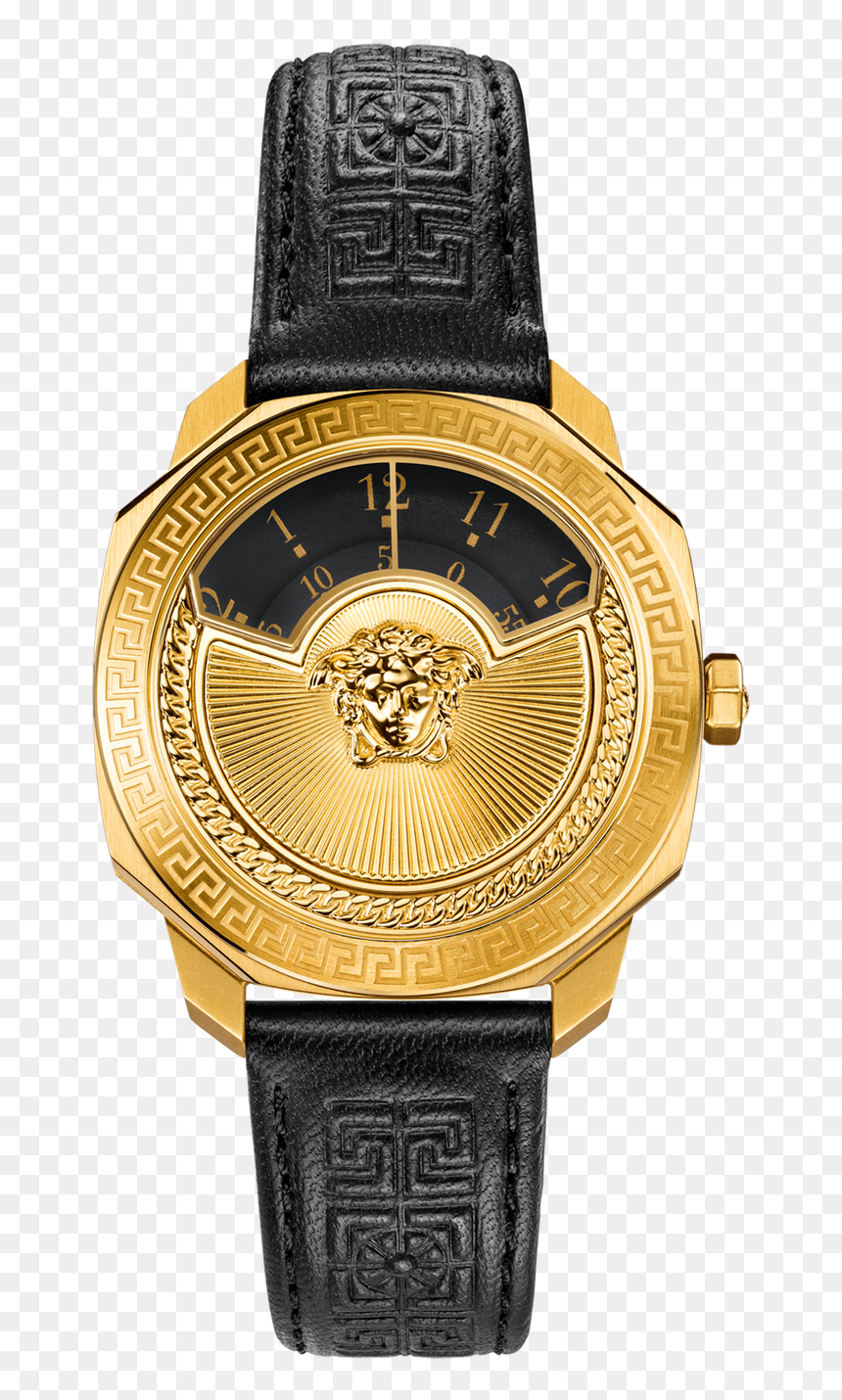 Gold Versace Man Watch, HD Png Download - watch dial png
