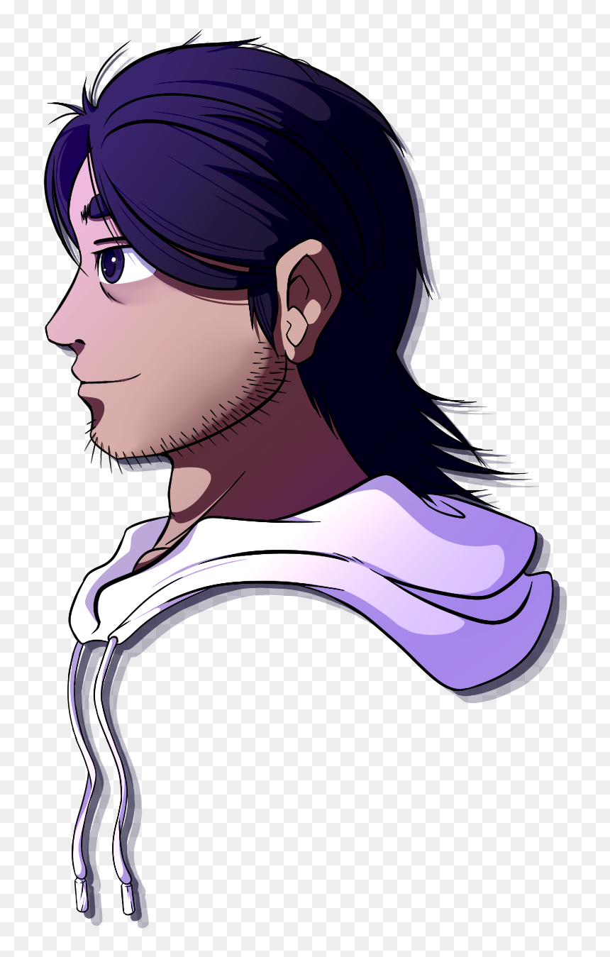 Chin Drawing Side View Transparent Png Clipart Free - Digital Side Portraits, Png Download - side face png