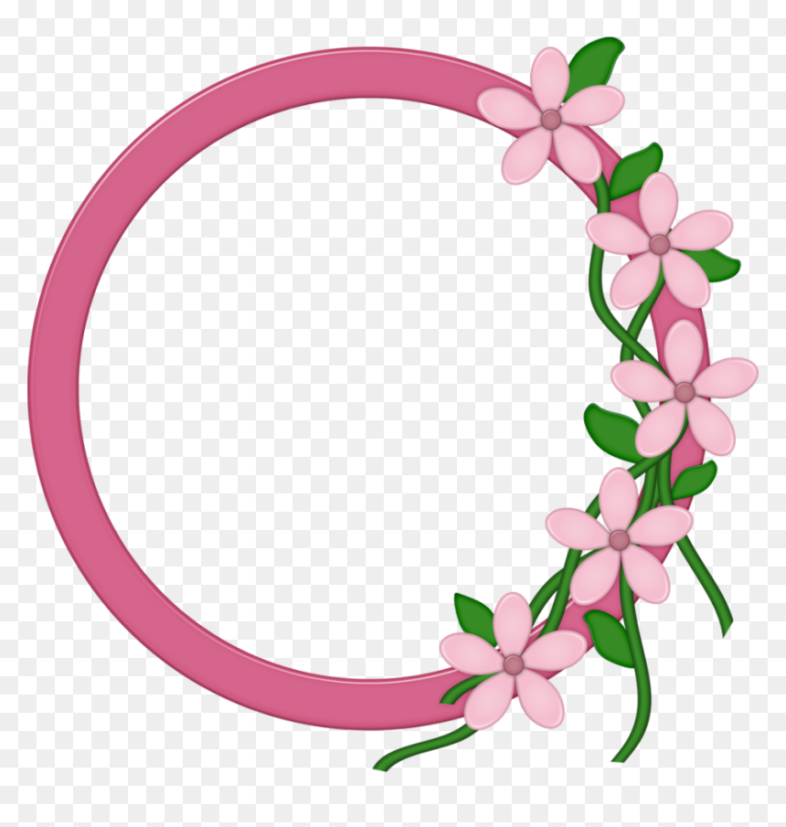 Floral Round Frame Picture - Floral Round Frame Png, Transparent Png - round floral png