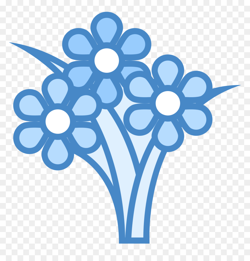 Flores Azuis, HD Png Download - round floral png