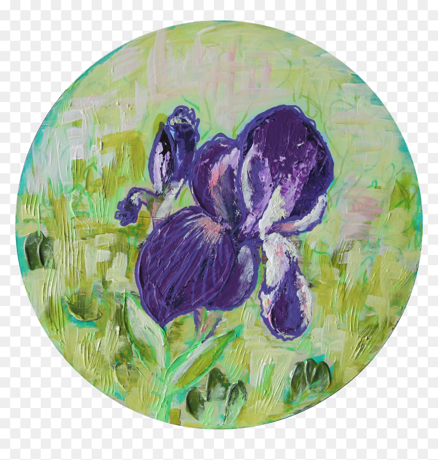 Iris, HD Png Download - round floral png