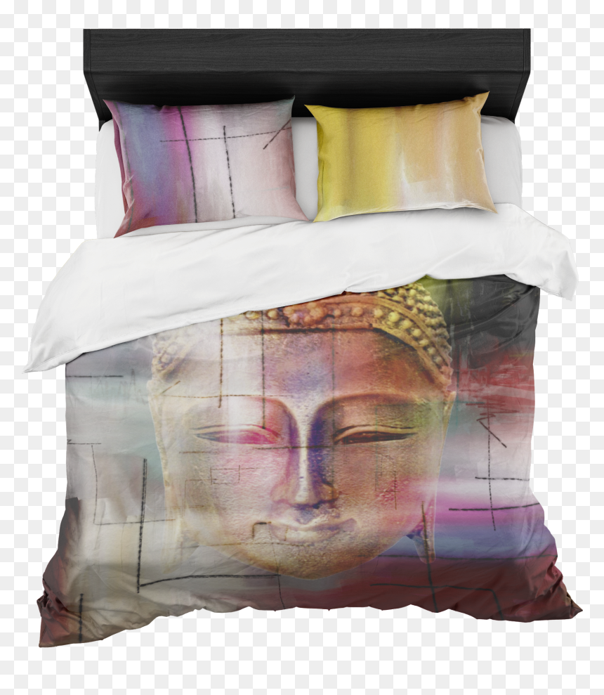 Buddha Face Bedding Set - Bed Sheet, HD Png Download - buddha face png
