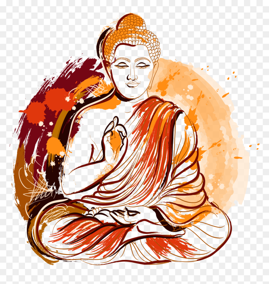 Painted Illustration Buddhism Vector Buddha Lord Gautama - Vector Buddha Png, Transparent Png - buddha face png