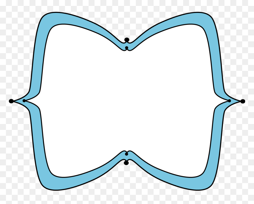 Blue Wide Pointy Frame - Clip Art, HD Png Download - blue photo frames png