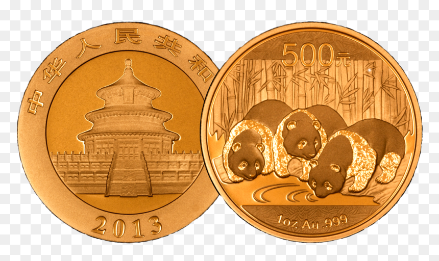 Panda Gold Coins - Coin, HD Png Download - gold coin png image