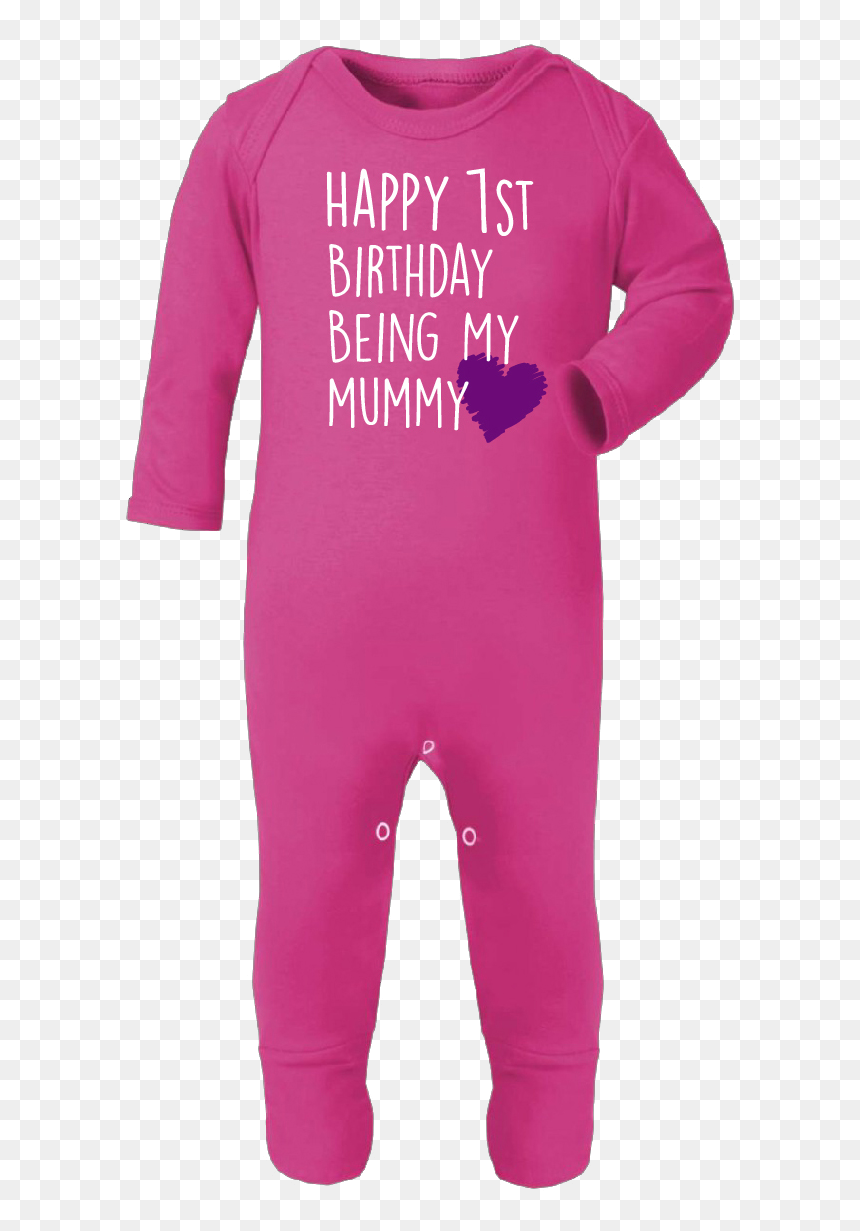 Long-sleeved T-shirt, HD Png Download - happy 1st birthday text png