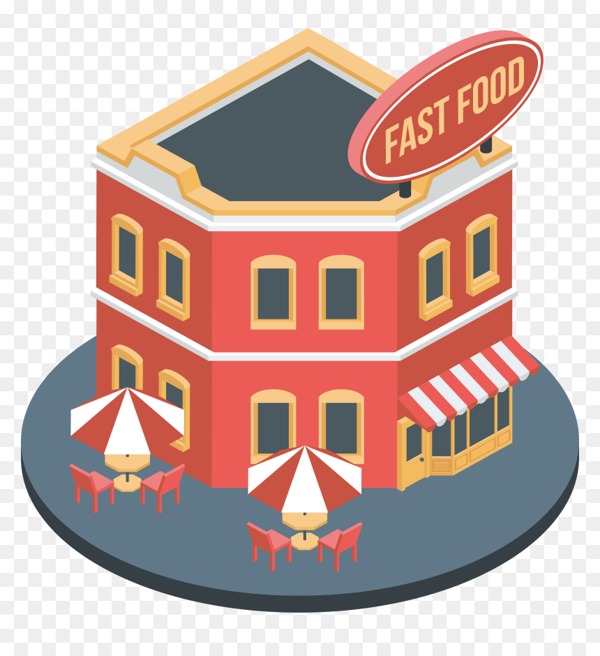 Clip Art Fast Food Restaurant Clipart - Fast Food Restaurant Png, Transparent Png - restaurant clipart png