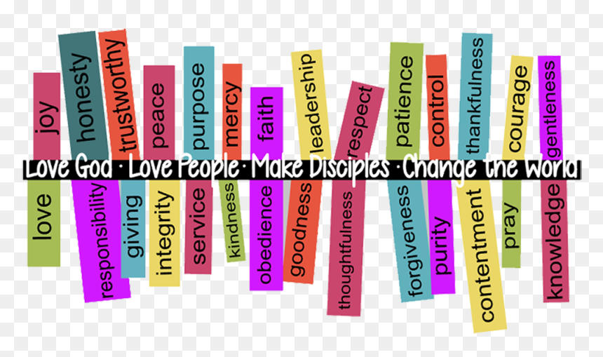 Banner Reads Love God, Love People, Make Disciples, - Ring Binder, HD Png Download - happy 1st birthday text png