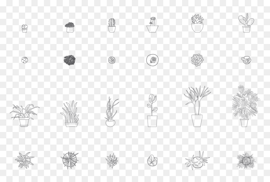 Line Art, HD Png Download - tree plan png black and white