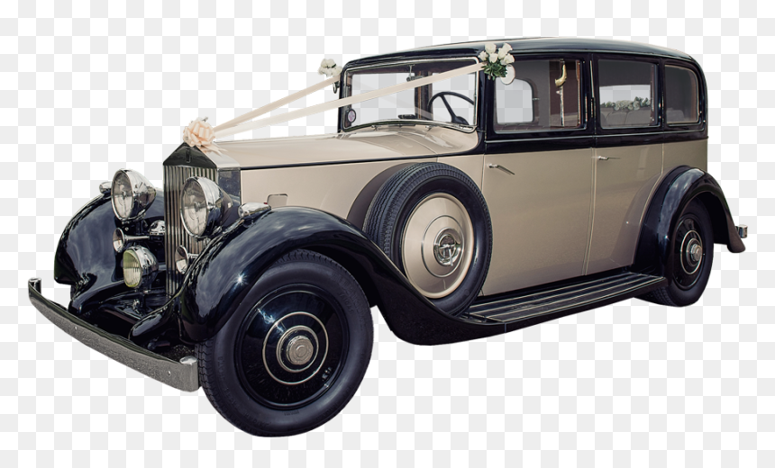 Grace, Our Latest Vintage Wedding Car, The Ultimate - Vintage Rolls Royce Png, Transparent Png - wedding car png
