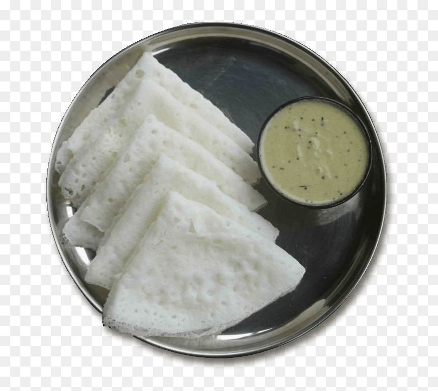 Neer Dosa With Chutney, HD Png Download - dosa images png