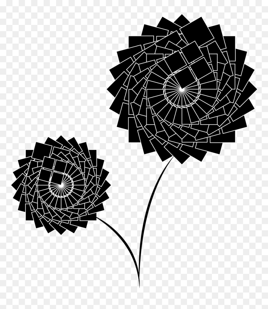 Flowers Black Flowers 2 Bunches Free Photo - Vector Vintage Trash, HD Png Download - flowers black vector png