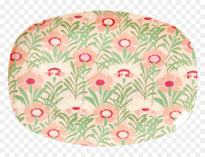 Rice Rectangular Melamine Plate , Png Download - Rice Rectangular Melamine Plate With Vintage Florals, Transparent Png - rice plate png